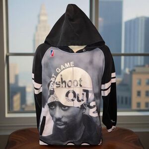 Rare Post Game Shoot Out Tupac Birdie 2 Hoodie Size XL